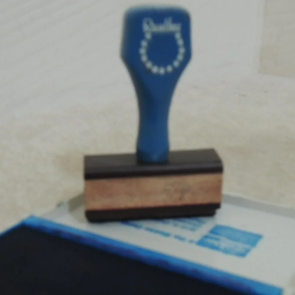 RUBBER STAMP FIRST CLASS with Stamp Pad by Rueffer EUC